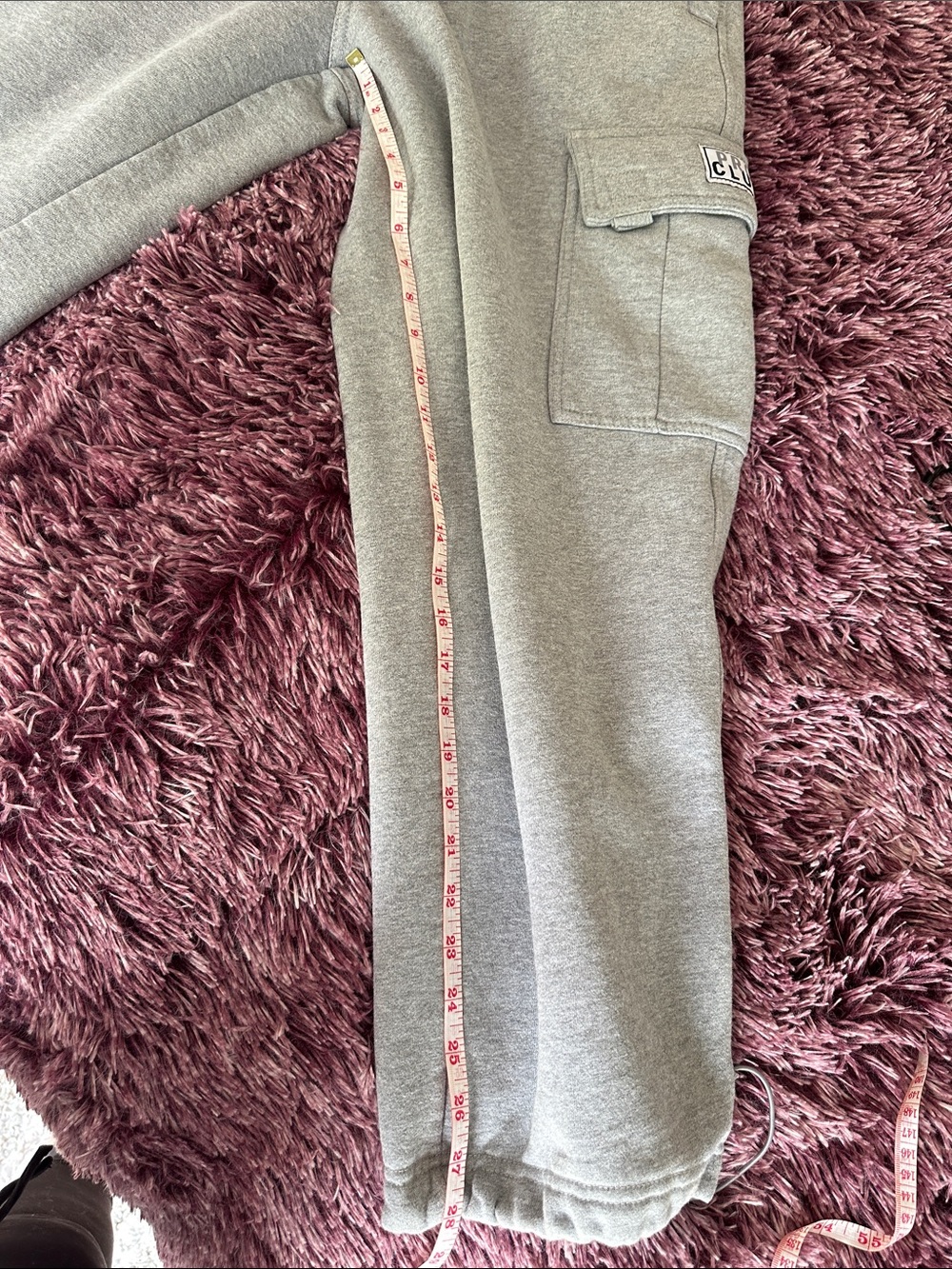 Pro Club Gray Cargo Jogger Sweatpants, size M - Picture 7 of 10